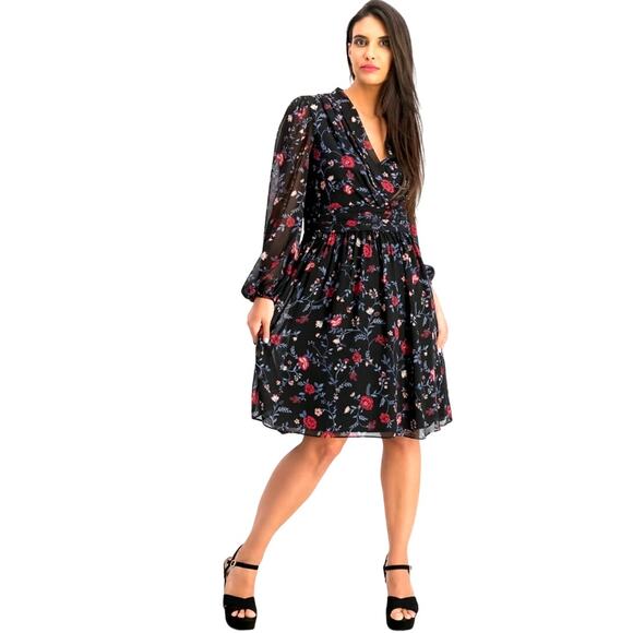 GAL meets Glam Collection Whimsigoth Dress Floral Londyn Black Cherry Fairy 12 - Picture 1 of 16